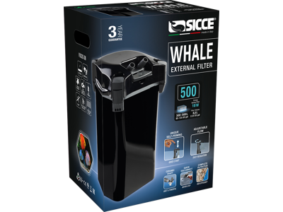 Whale 500 Black Spandfilter – Sicce – Til Akvarier op til 350L