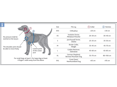 Premium sele, M: 45–70cm/25mm, sort