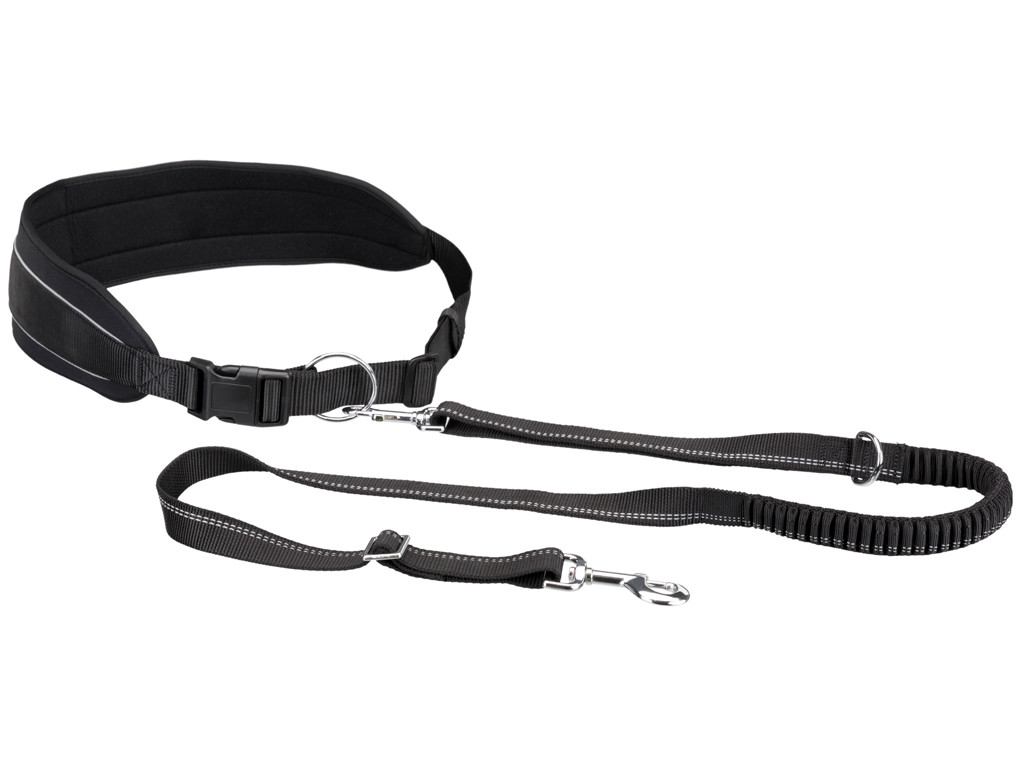 waist belt with leash black