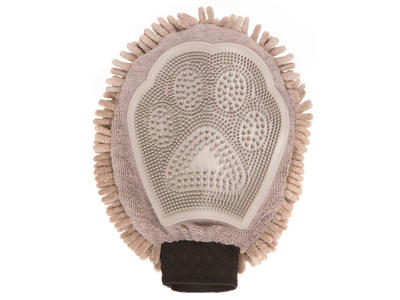 Dirty dog grooming handske 25x18cm grå