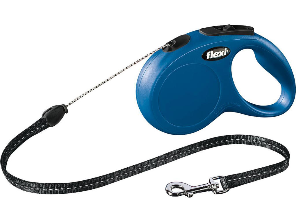 flexi New Classic snor S, 5M, 12KG, blå