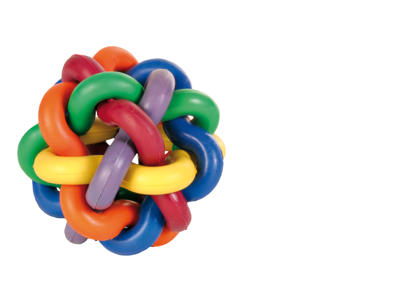 Snoet gummibold flerfarvet 7cm