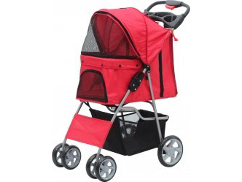 Barnevogn til små hunde rød