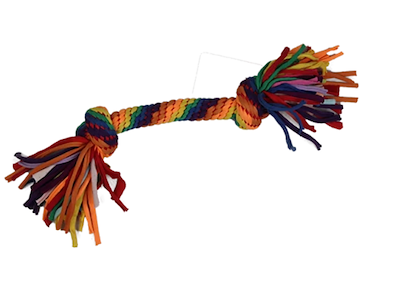 Papillon Hundereb 45 cm Multifarvet – Farverigt Reblegetøj til Hund