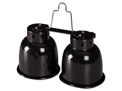 Dobbelt keramisk lampeholder mini 2x40W