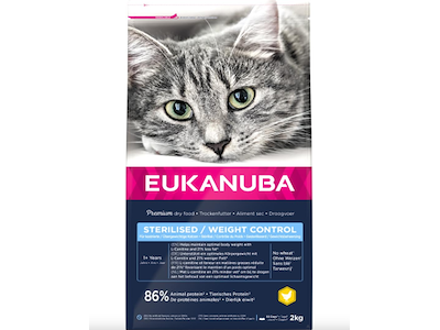 EUKANUBA Cat Adult Sterilised & Weight Control 2 kg – Tørfoder til Neutraliserede Katte