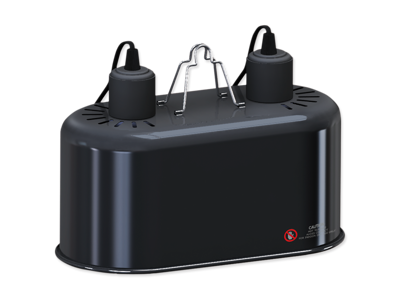 Dobbelt lampe med keramisk fod 2x150W