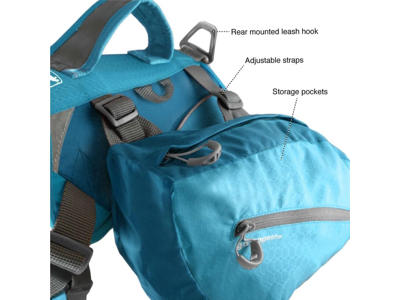 Kurgo baxter pack blå 23-50kg hund