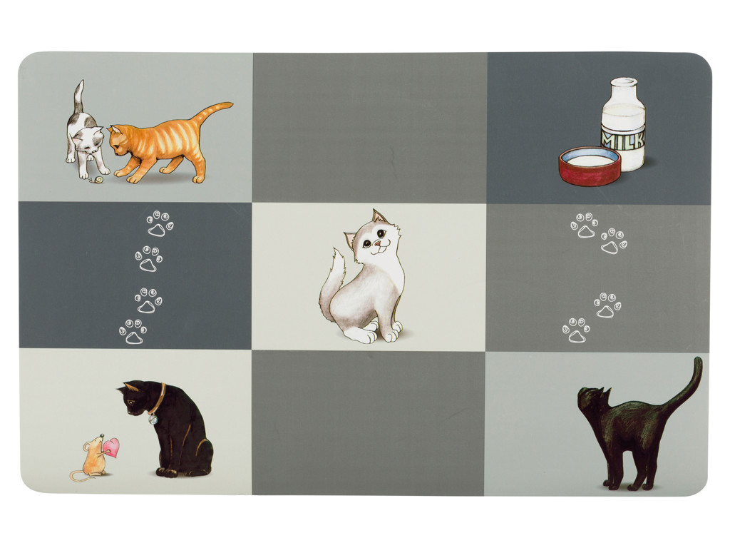  Skåleunderlag, Patchwork,, 44 × 28 cm, grå