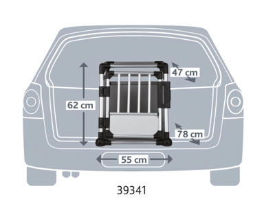 Transportbur aluminium 55 × 62 × 78 cm