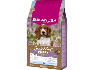 EUKANUBA Puppy & Junior Small/Medium Grain Free Havfisk 12 kg