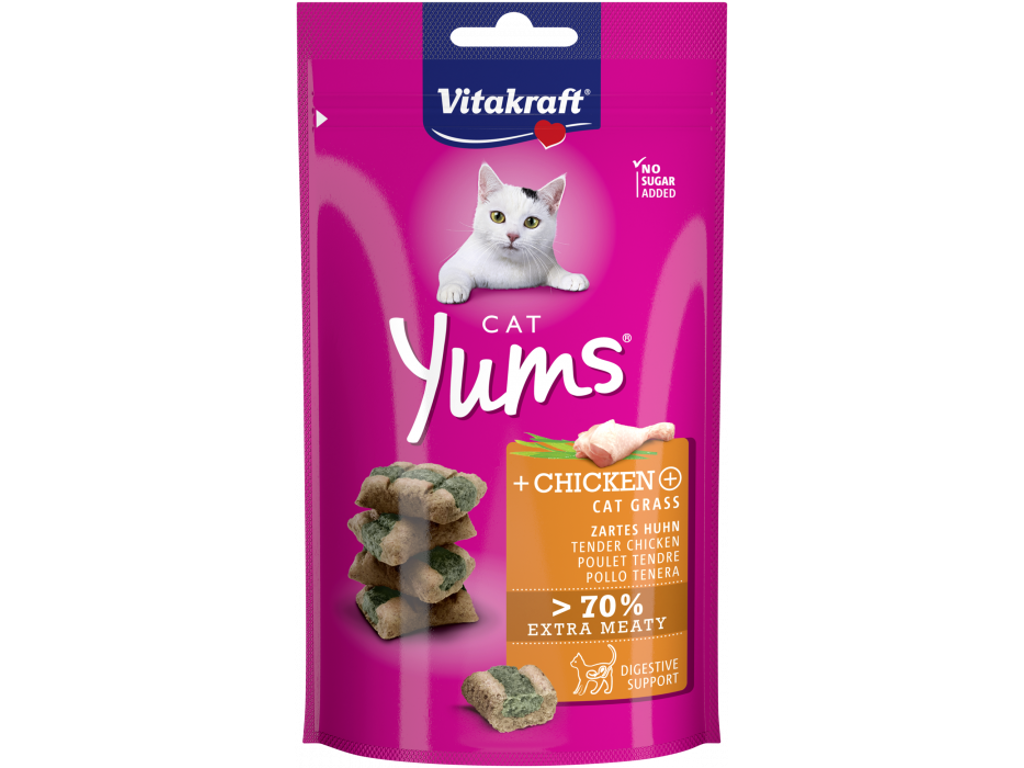 Cat Yums Kylling & Kattegræs 40g