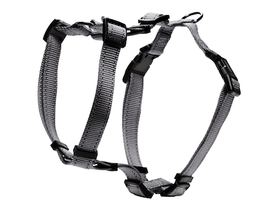 Dogman Iris H-Sele Grå XXS/XS – Justerbar Hundesele i Nylon med Refleks