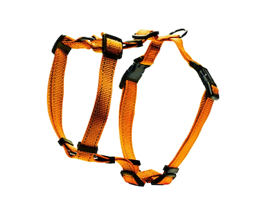 Dogman Iris H-sele Orange XL/XXL – Justerbar Reflekterende Hundesele 25 mm
