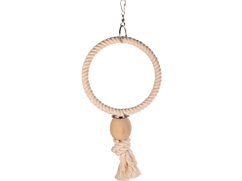 Bomuldsring med trækugle ø16cm