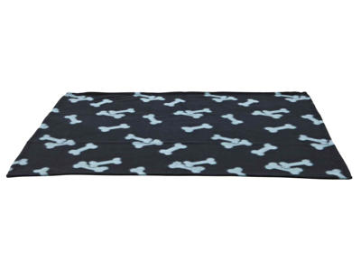 Fleecetæppe Beany sort m.ben