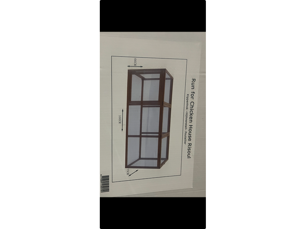 Hønse Løbegård 160 x 66 x 75 cm – Træ – Udendørs løbegård til høns