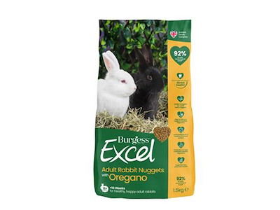 Burgess Excel Rabbit Adult med Oregano – Komplet Kaninfoder 1,5 kg