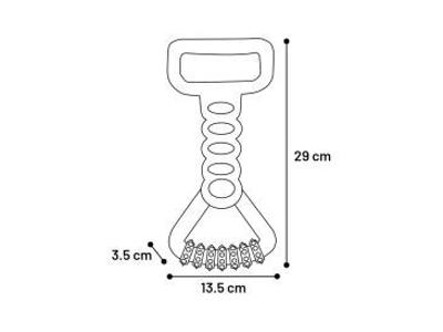 Legetøj hund GLADIATOR TUG TOY, sort 29 cm