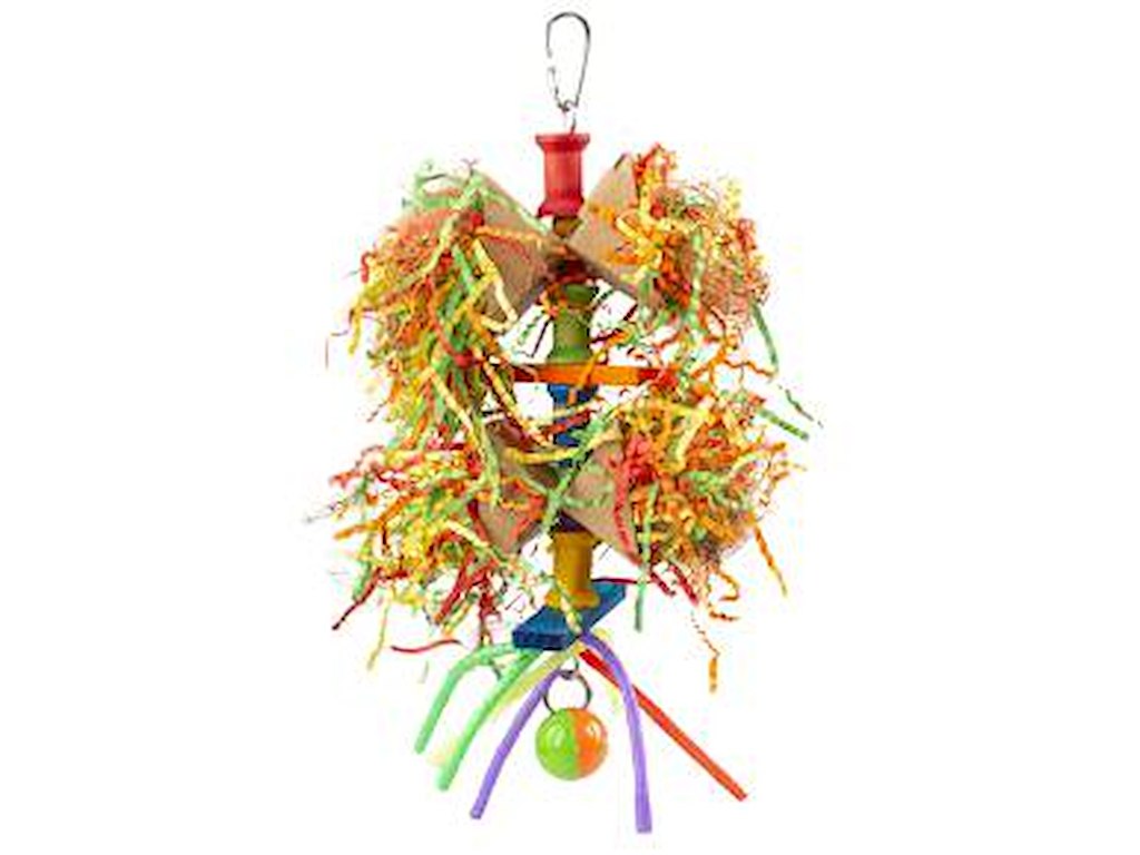 Duvo+ Colorful Wooden Shredder Fuglelegetøj 33 x 17,2 x 4,5 cm
