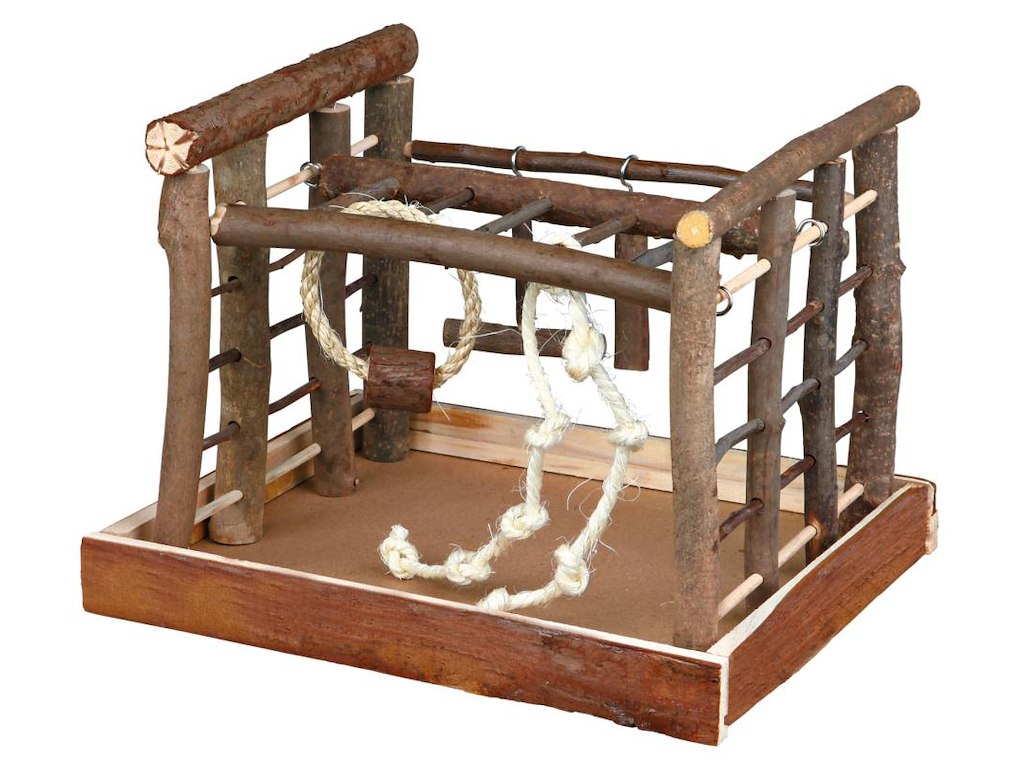 Trixie Legeplads i Naturtræ 35 x 29 x 25 cm – Aktivitetslegeplads til Smådyr