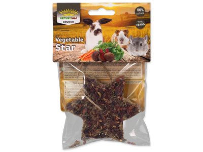 Nature Land Snack Grøntsagsmix 80 g – Tørrede Grøntsager til Kanin og Gnavere