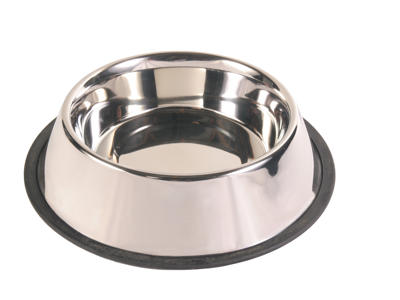 Rustfri stål skål m/gummi 2,8