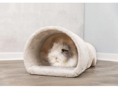  Cuddly Tunnel t/kaniner/marsvin, plys, 80 x 27 x 21 cm,beige