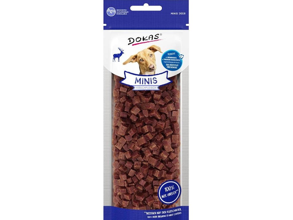 Dokas Minis Krondyr 60 g – Kornfri Træningsgodbid med Vildtkød til Hund