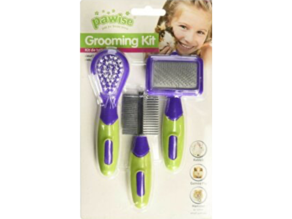 Pawise Grooming Kit 3 dele – Plejesæt til Smådyr