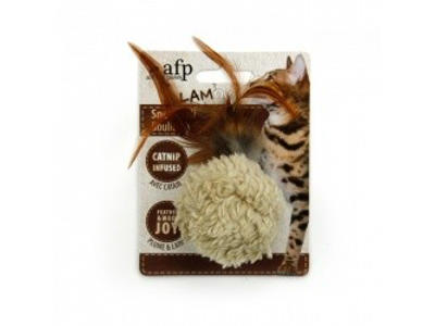 Snow ball m.fjer i lammeuld