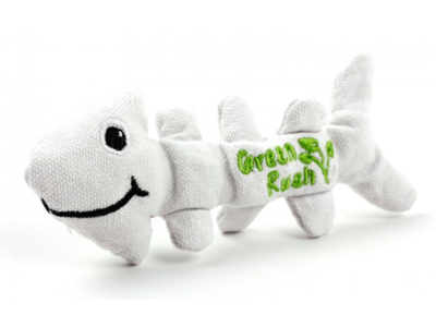 Fiskeben m.Catnip 15 cm Green Rush