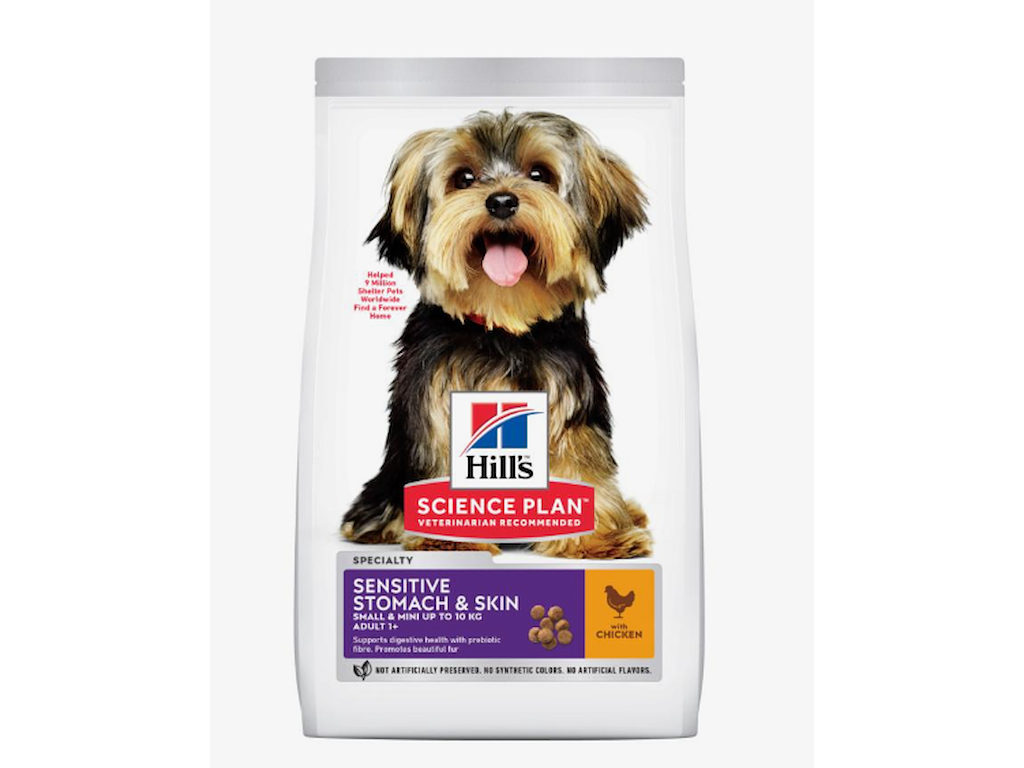 Hill’s Sensitive Stomach & Skin Small & Mini Kylling 1,5 kg – Hundefoder til små hunde med sensitiv mave og hud