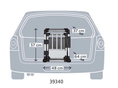 Transportbur aluminium 48 × 57 × 64 cm