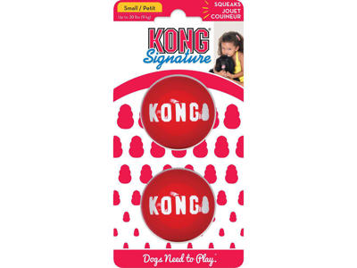 KONG SIGNATURE BALL SMALL 2-PACK 5CM
