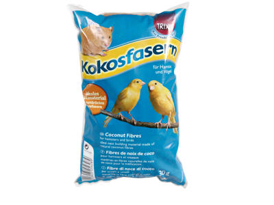 Kokostrævler 30 g – Naturligt Redemateriale til Fugle og Smådyr
