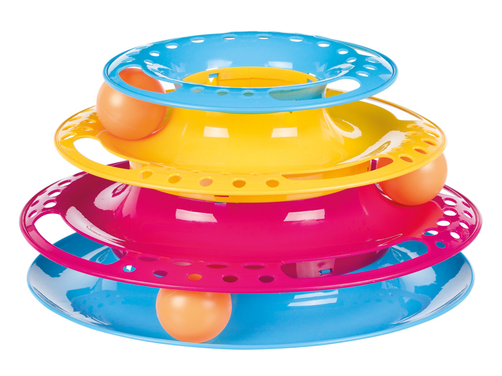 Cirkel tårn til kat, plastik, ø 25 
cm/13 cm