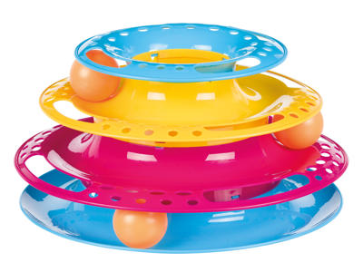 Cirkel tårn til kat, plastik, ø 25 
cm/13 cm