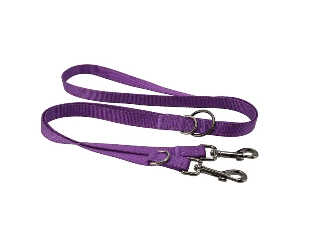 Dogman Iris Multi Dressurline Lilla 20 mm x 200 cm – Justerbar Hundesnor med Refleks
