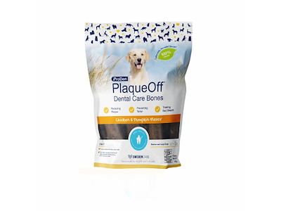 PlaqueOff Dental Care Bones Chicken & Pumpkin – 482 g (tandpleje til hund)