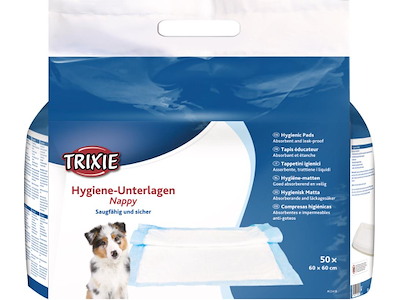 Trixie Nappy Hvalpeunderlag 60×60 cm – Storkøb Absorberende Underlag til Hvalpe