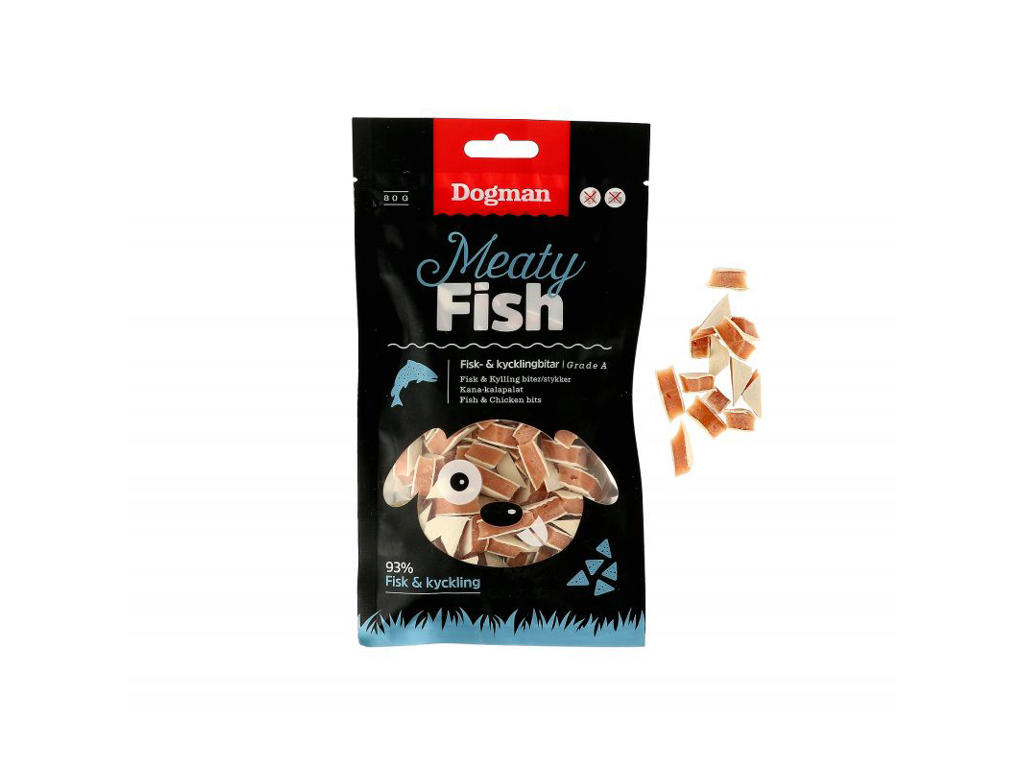 MEATY FISH OG KYLLINGBIDDER 80G