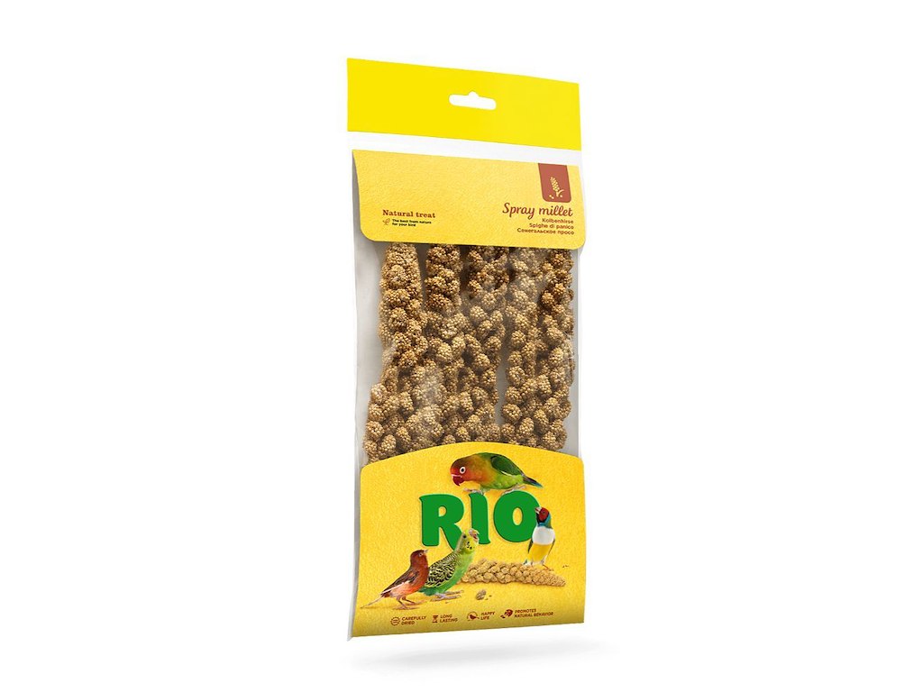 RIO Hirsekolber 100 g – Naturlig Snack til Parakitter, Kanariefugle & Småfugle