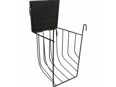 Høhæk til ophæng m. låg, metal, 13x18x12 cm,
sor