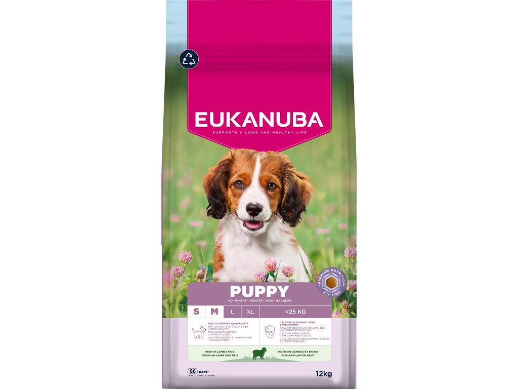 EUKANUBA Puppy Small/Medium Breed Lam & Ris 12 kg
