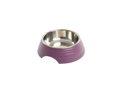 BUSTER Frosted Rippel skål støvet lilla str.S