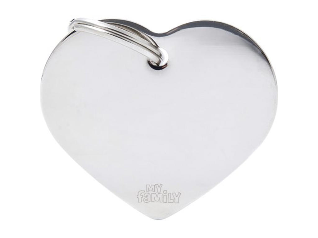 MY FAMILY CHROME BIG HEART 2,5 X 2 CM