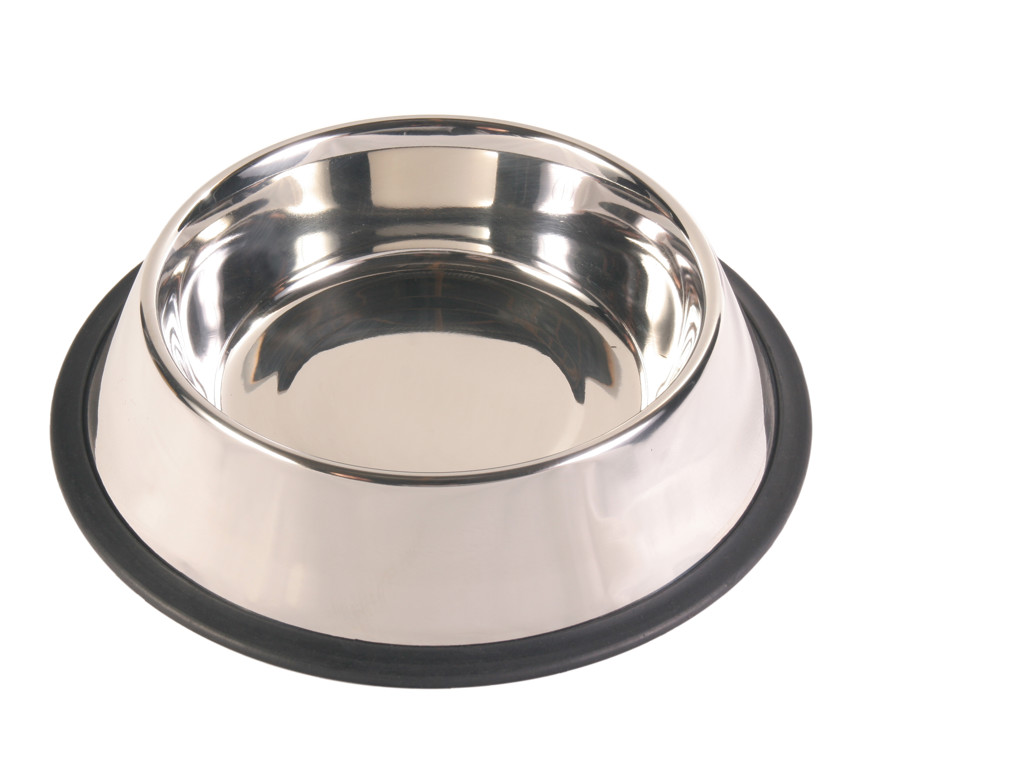 Rustfri stål skål m/gummi 1,8