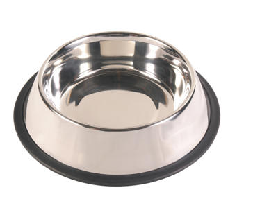 Rustfri stål skål m/gummi 1,8