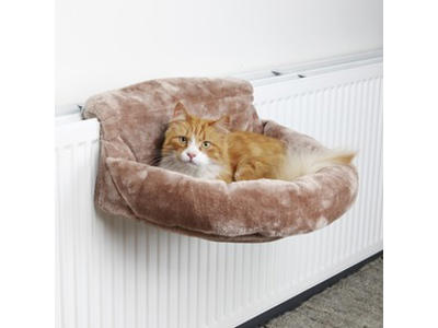 Hyggesæk for radiatorer, plys, 46 × 11 × 33 cm, brun